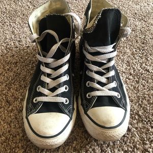 Black high top converse